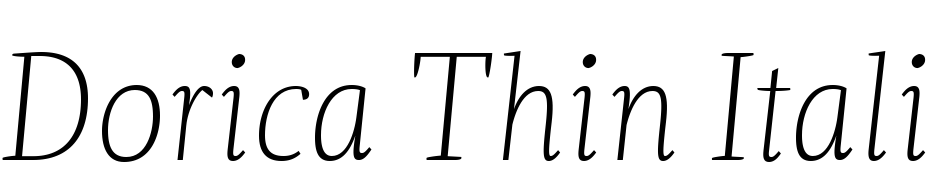 Dorica Thin Italic Yazı tipi ücretsiz indir